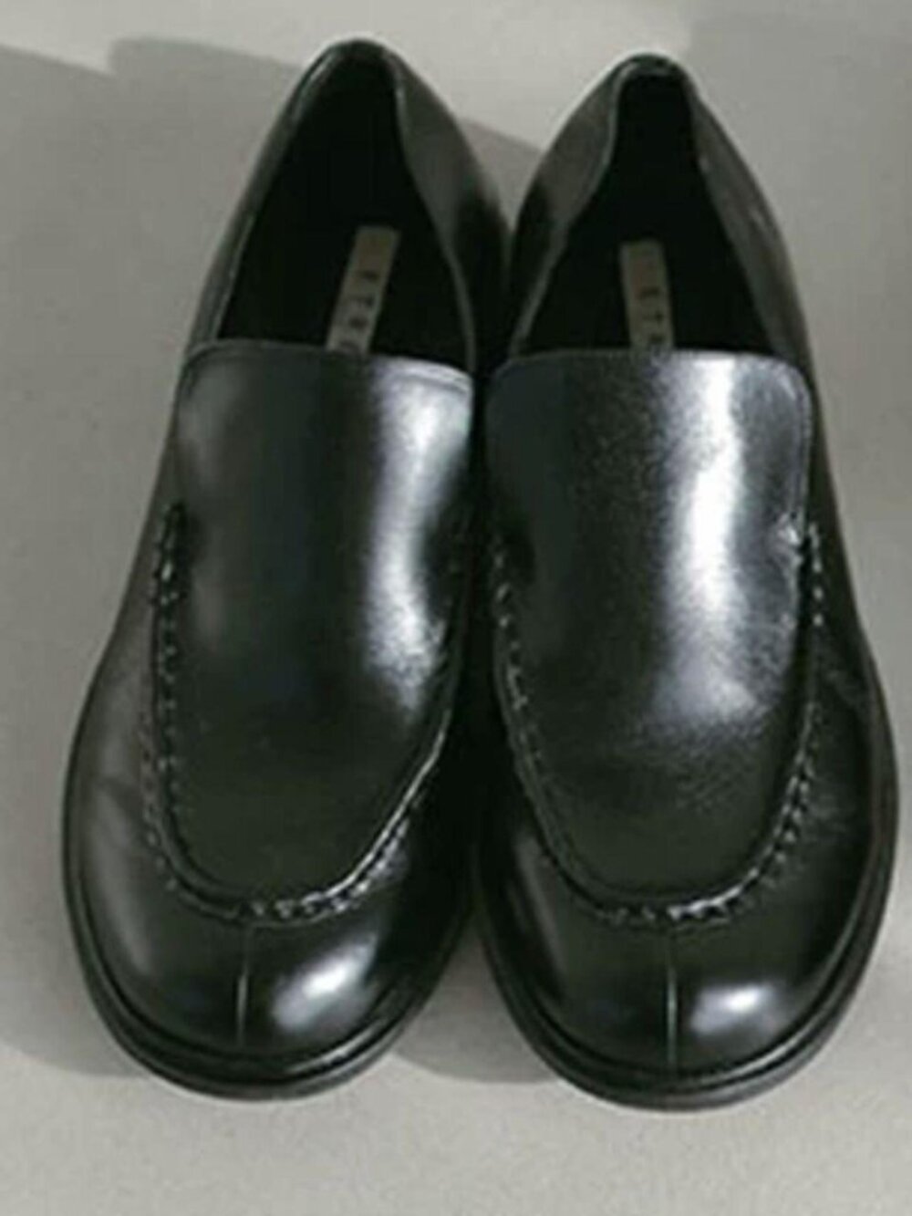 Etre Tokyo black waxed leather loafer. Similar to The Row
